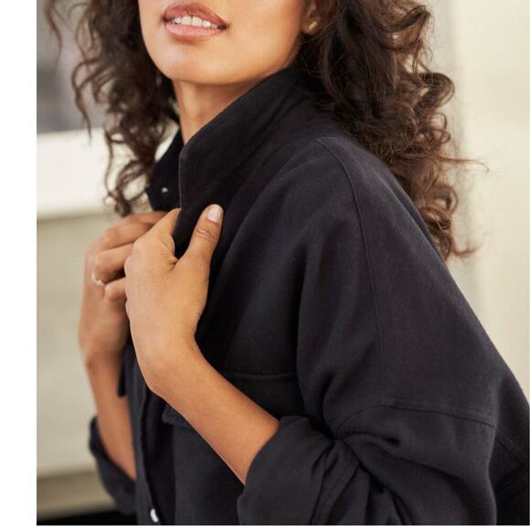 Frank & Eileen McLoughlin Utility Jacket Italian Dream Denim In Black Size Small - Picture 7 of 15